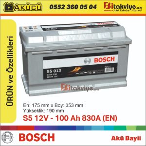 Bosch S5 100Ah – Mercedes / BMW Aküsü