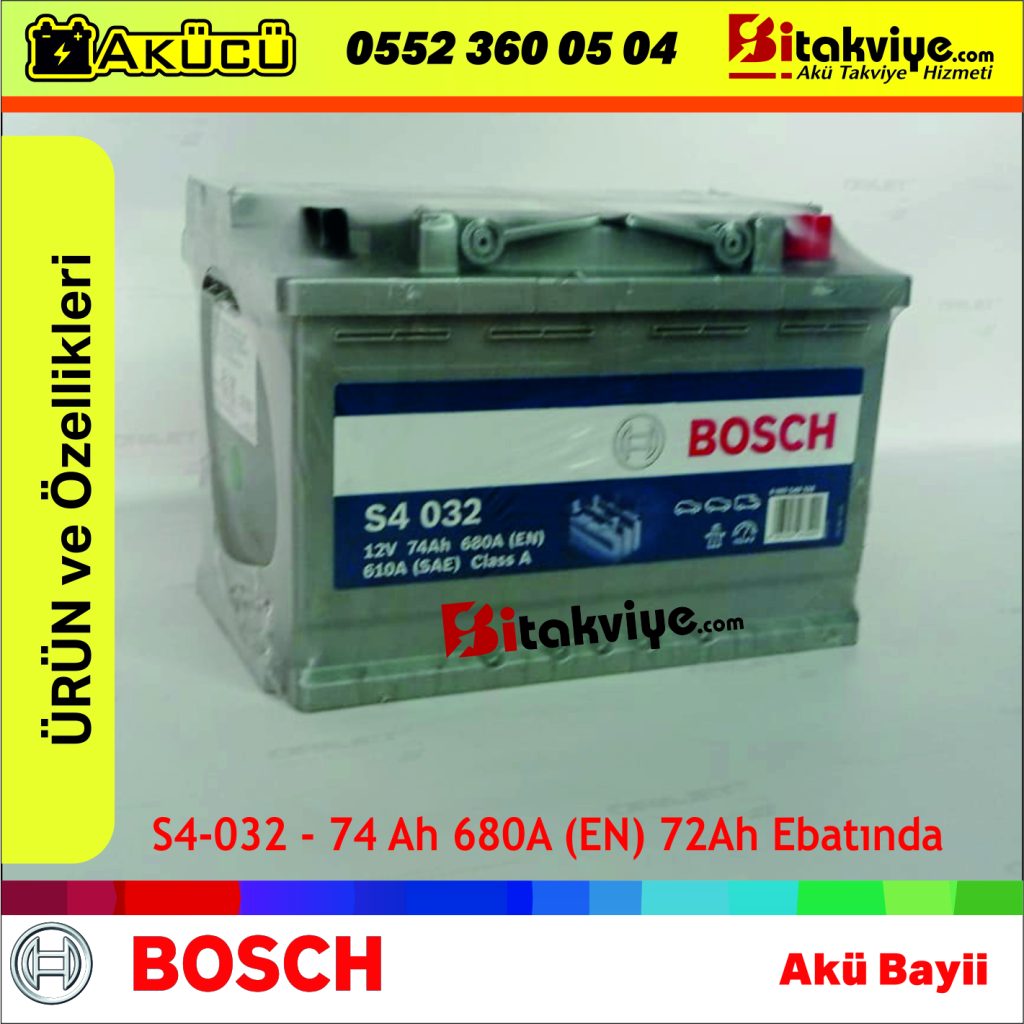 Bosch 74 Ah Akü 72-74-75Ah Ebatında Akü