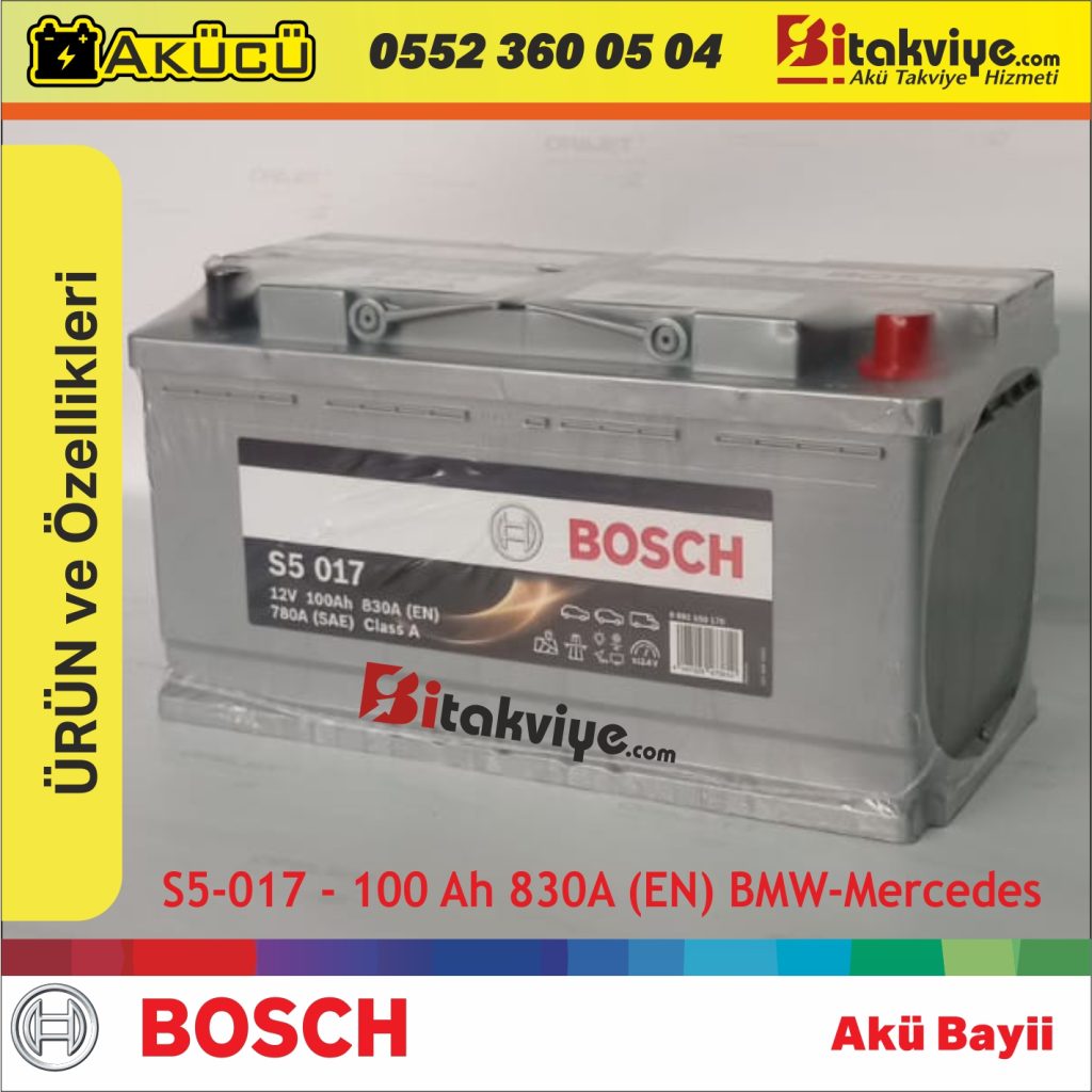 Bosch 100 Ah s5017 - BMW Mercedes Aküsü